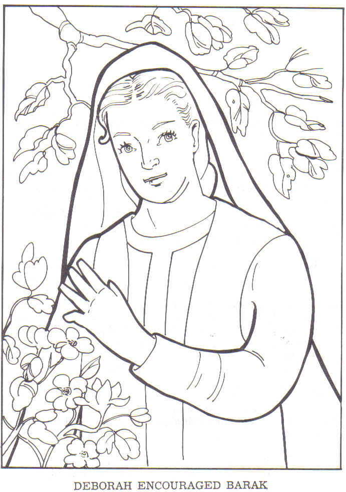 Judge Deborah Sitting Coloring Page Coloring Pages
